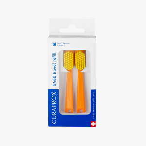 Travel Set spare brush head. Orange. 2 pcs