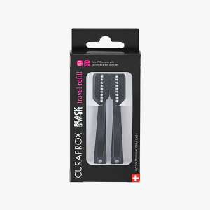 Travel set spare brush head BiW. 2 pcs